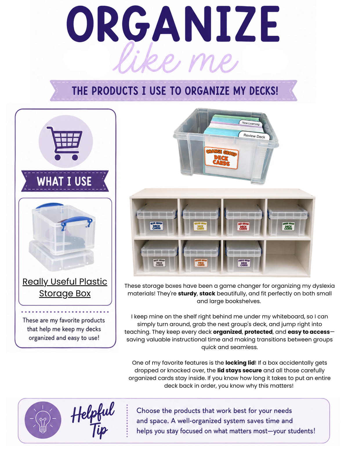 Dyslexia Deck Divider Cards | New Learning & Review Card Organization