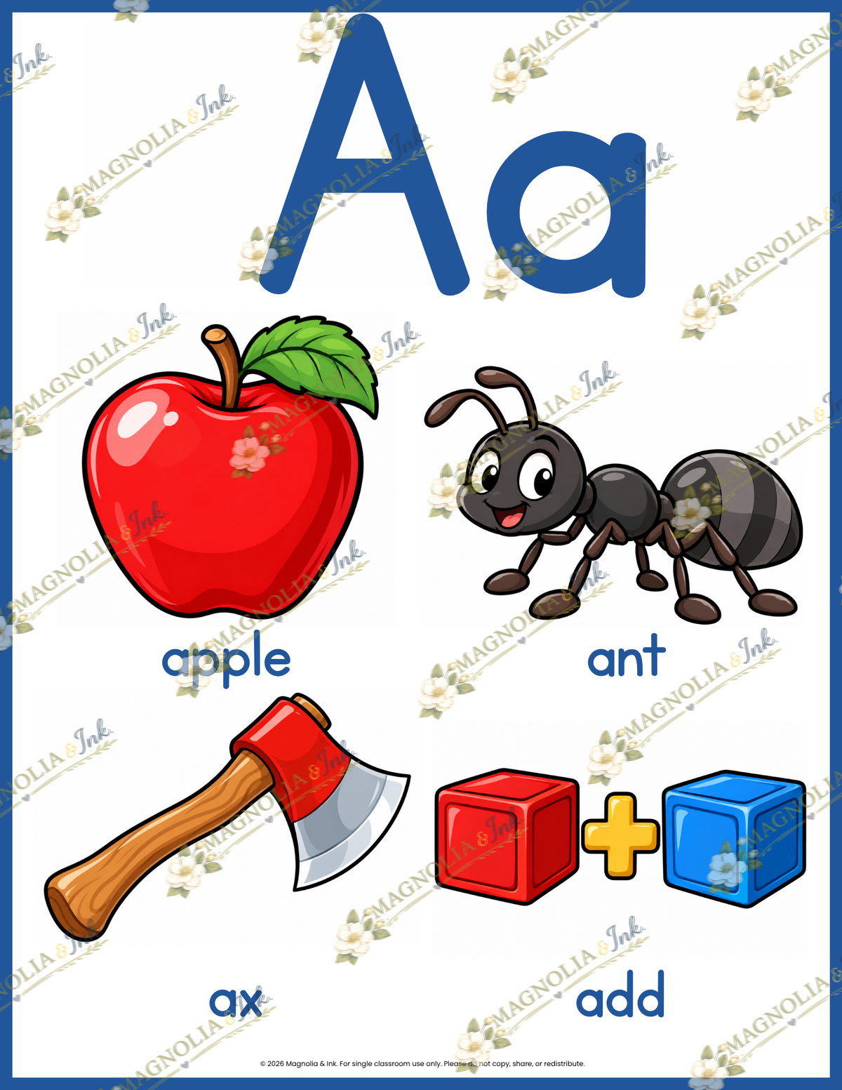 Alphabet Sound Picture Posters | Dyslexia Phonics | V1