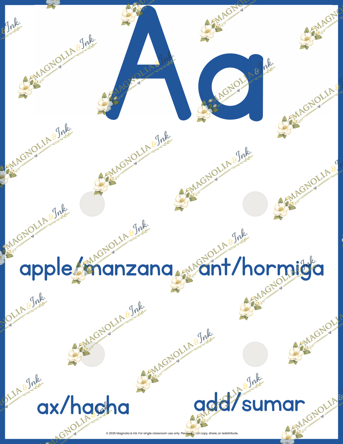 Bilingual Alphabet Sound Wall Posters | English & Spanish Posters | Volume 1