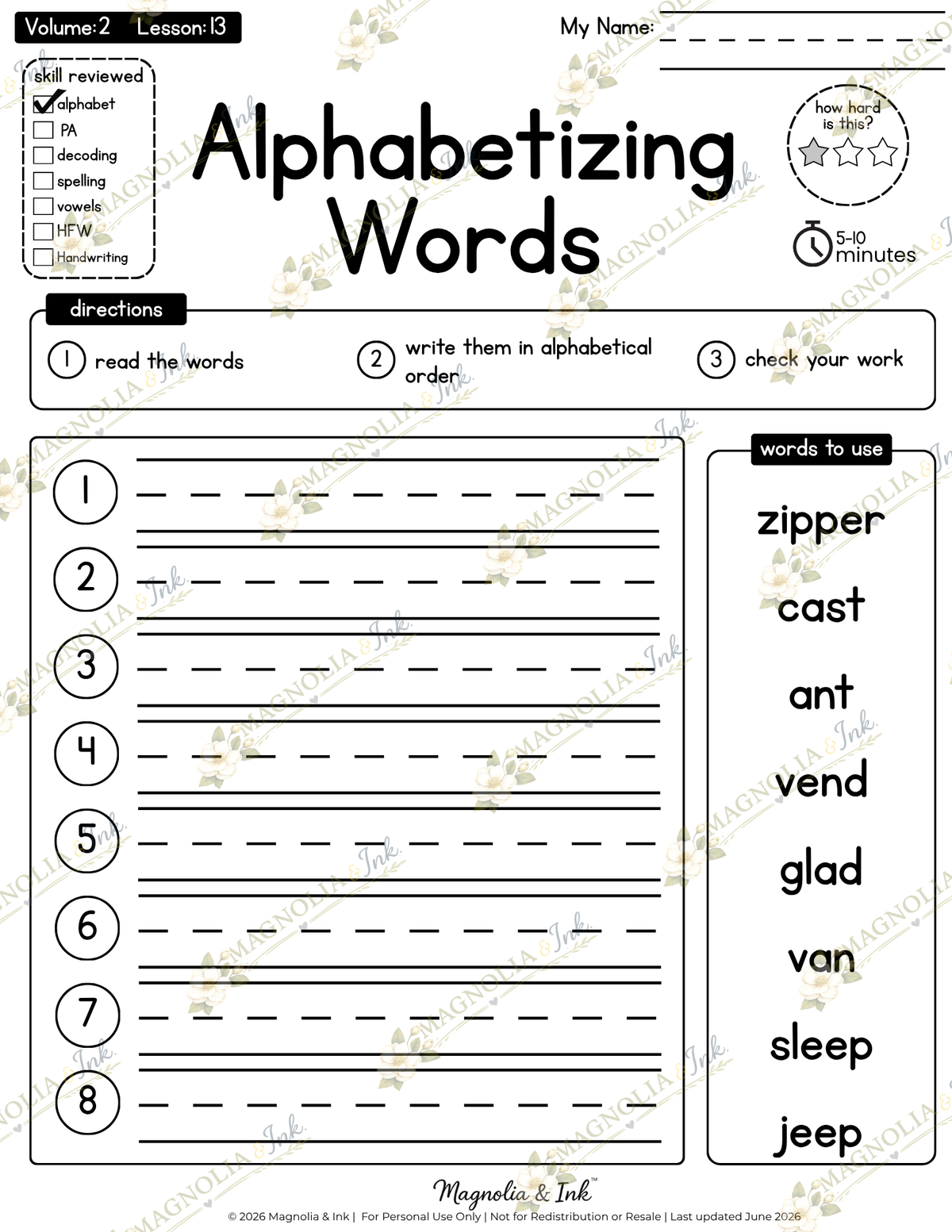 While You Assess™ Volume 2 | 36 No-Prep Dyslexia Review Activities
