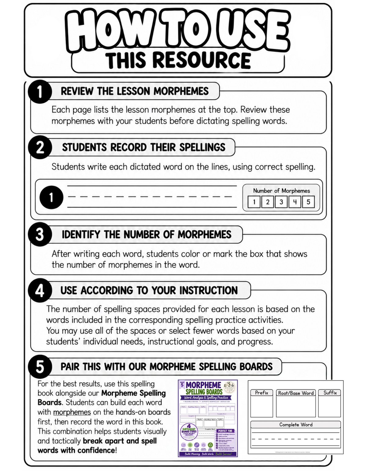 My Morpheme Spelling Book | Dyslexia & Morphology Practice | V5