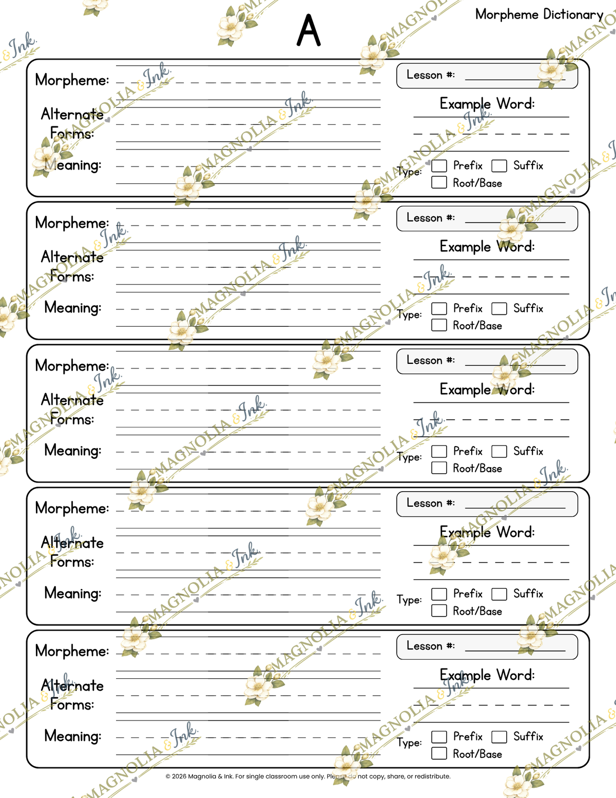 Morpheme Mastery Bundle | V5