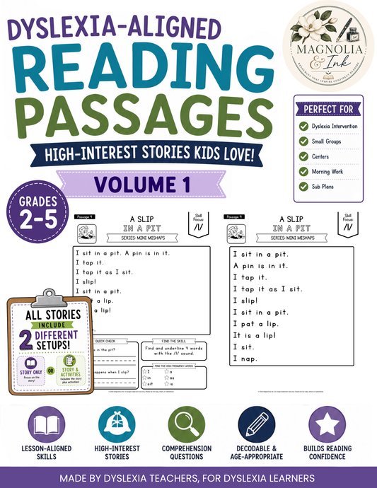 Dyslexia Reading Passages | Decodable Phonics Stories & Comprehension Vol. 1