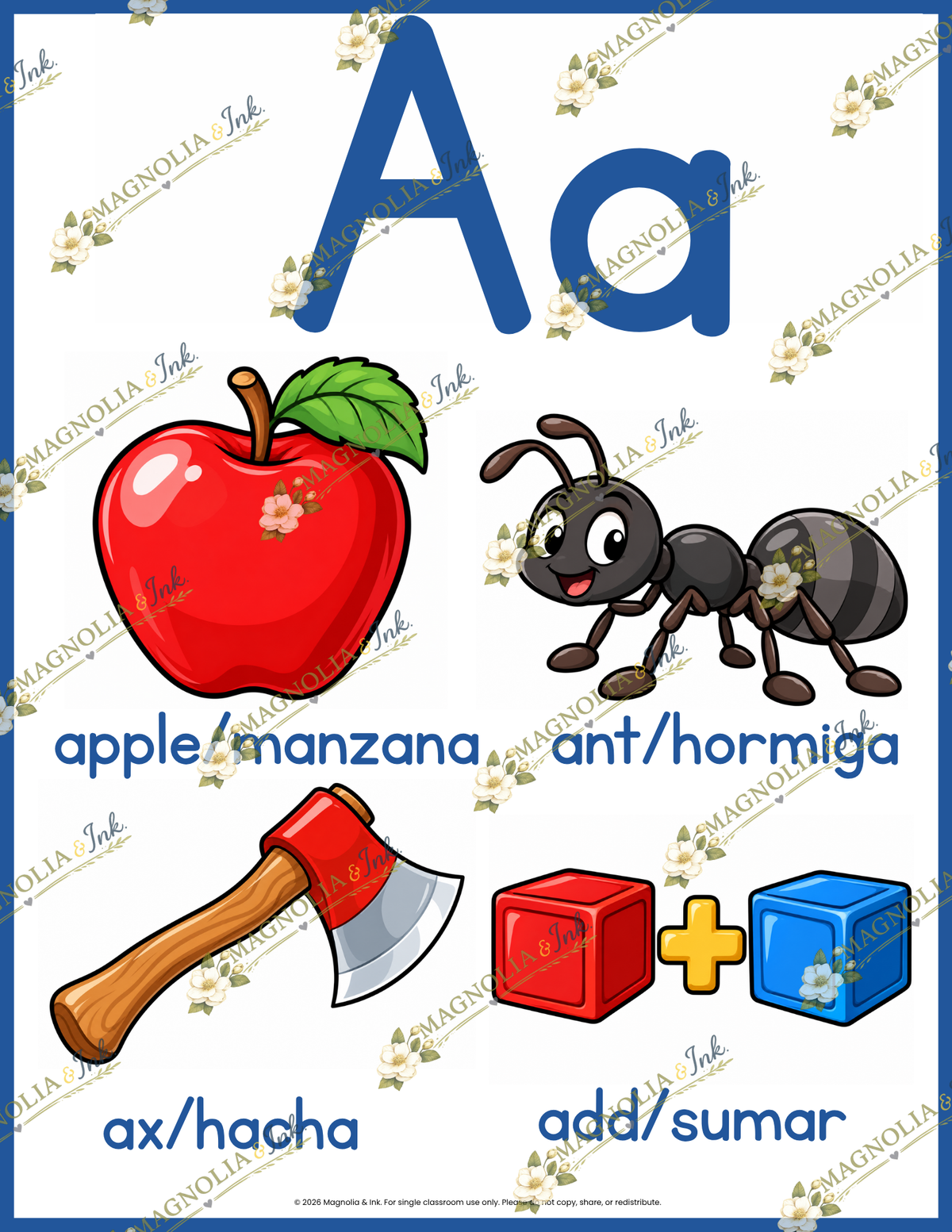 Bilingual Alphabet Sound Wall Posters | English & Spanish Posters | Volume 1