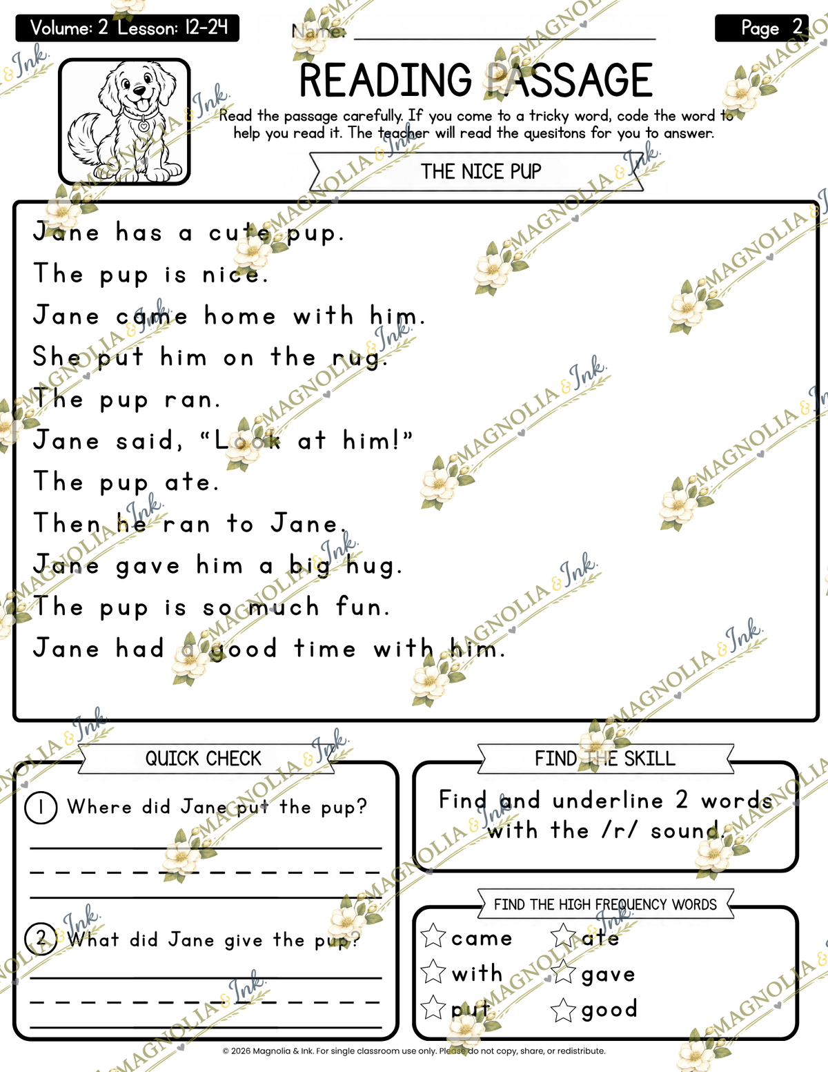 Dyslexia Sub Plans | Phonics Intervention & Decodable Reading Review | Volume 2