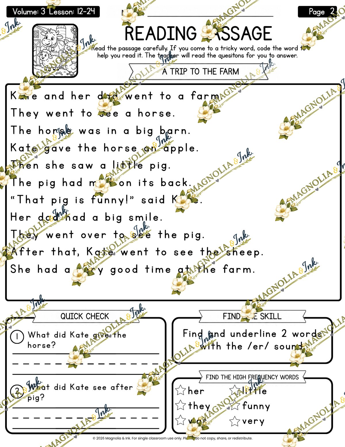 Dyslexia Sub Plans | Phonics Intervention & Decodable Reading Review | Volume 3