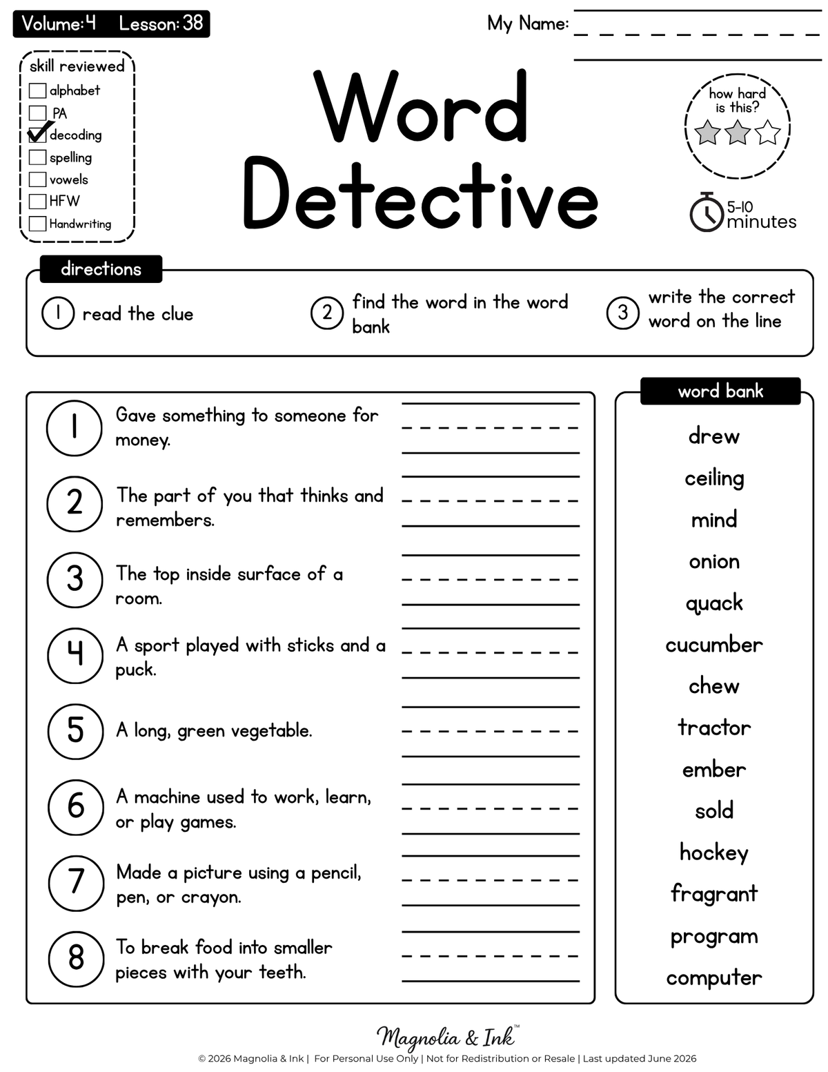 While You Assess™ Volume 4 | 48 No-Prep Dyslexia Review Activities