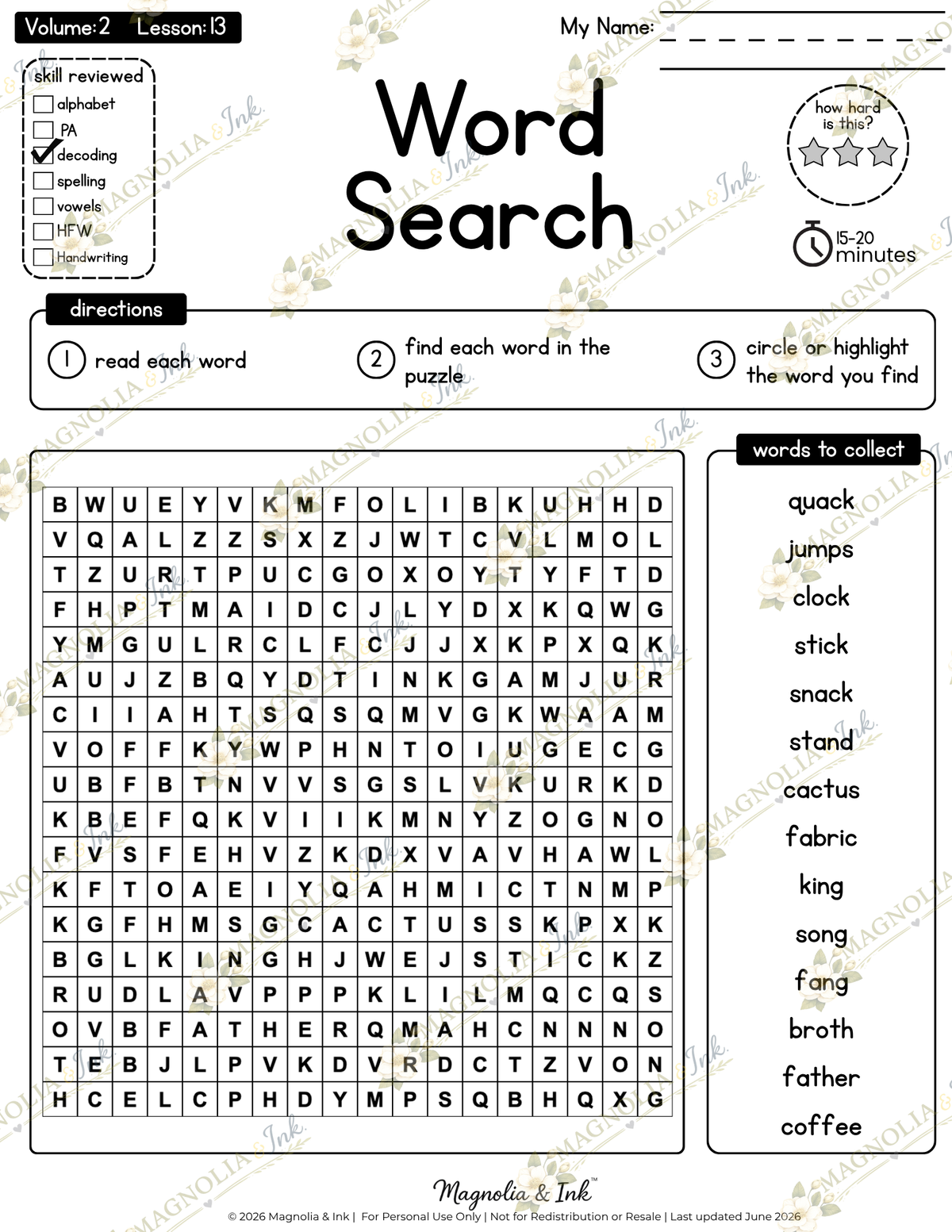 While You Assess™ Volume 2 | 36 No-Prep Dyslexia Review Activities