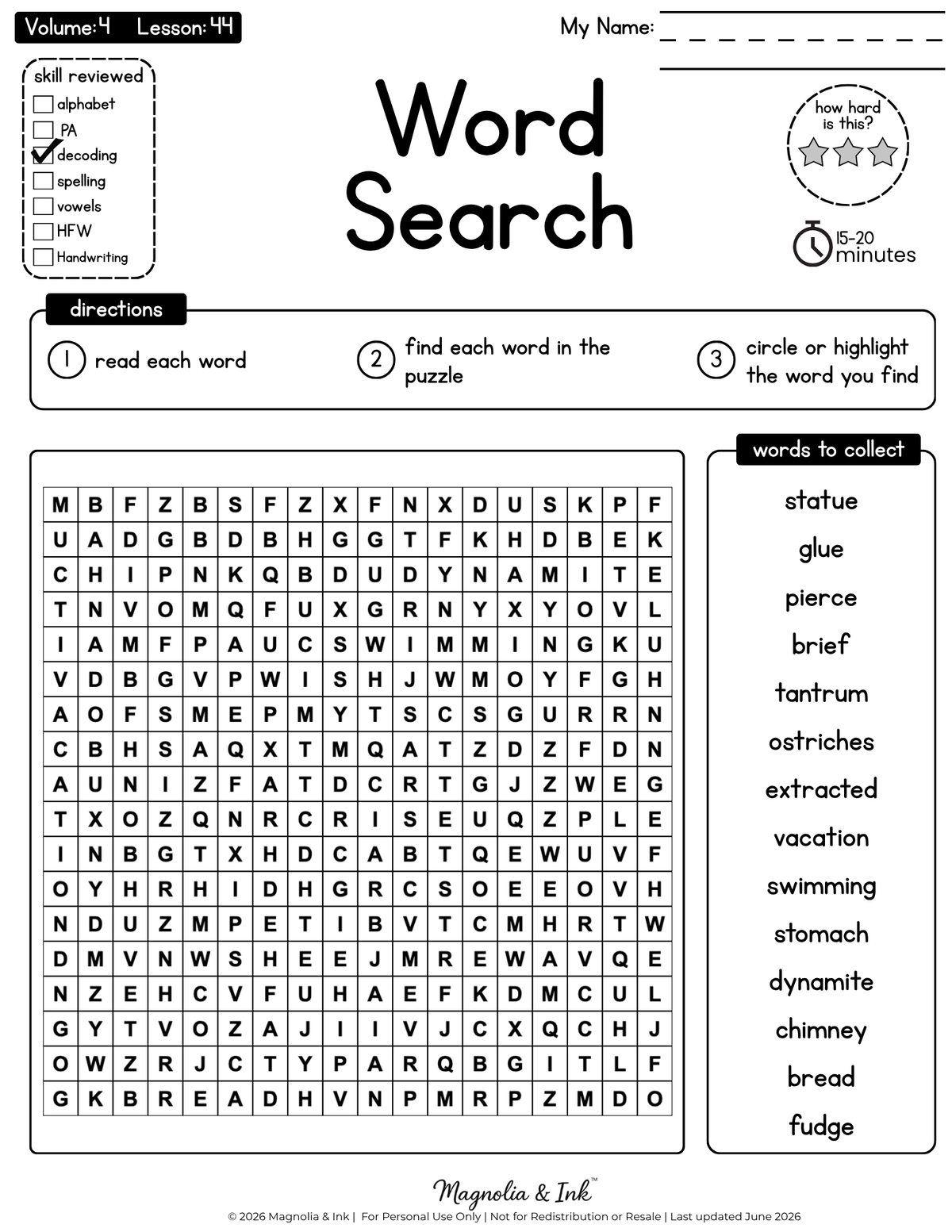 While You Assess™ Volume 4 | 48 No-Prep Dyslexia Review Activities